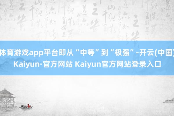 体育游戏app平台即从“中等”到“极强”-开云(中国)Kaiyun·官方网站 Kaiyun官方网站登录入口