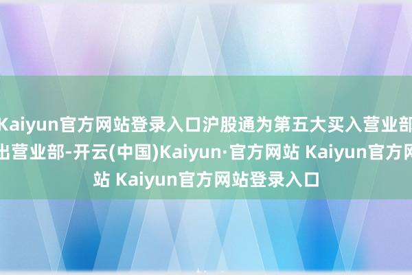 Kaiyun官方网站登录入口沪股通为第五大买入营业部选取一大卖出营业部-开云(中国)Kaiyun·官方网站 Kaiyun官方网站登录入口
