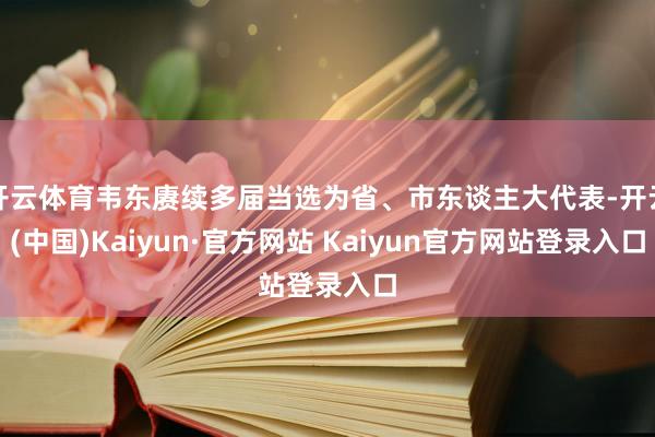 开云体育韦东赓续多届当选为省、市东谈主大代表-开云(中国)Kaiyun·官方网站 Kaiyun官方网站登录入口